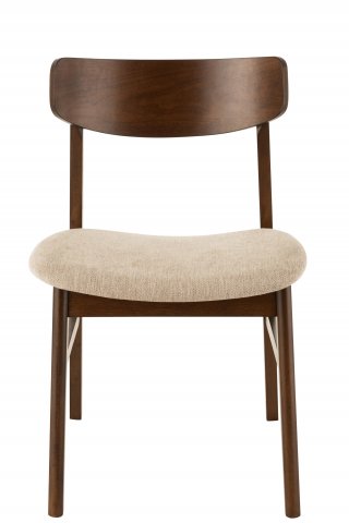 Chaise vintage KENU en bois hévéa et métal noir.